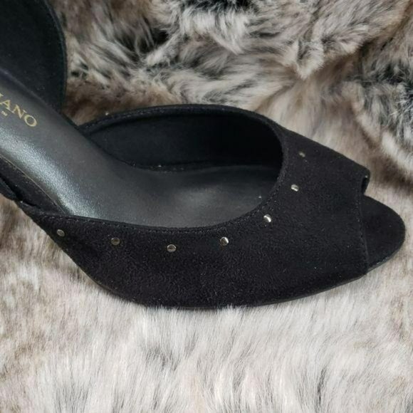 Christian‎ Siriano Suede Studded Black Heels - Picture 3 of 8